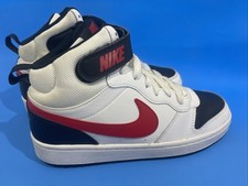 Nike Court Borough Mid 2 Black Red White Sneakers, Size 7Y / 8.5W CD7782-110
