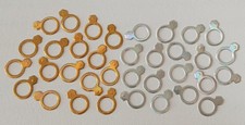 50 Mix Rings Silver Gold Mirror Card Craft Making Engagement Wedding Scrapbook