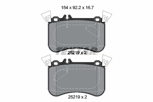 Textar Bremsbelagsatz Scheibenbremse 2521905 FüR Mercedes C117 X117 X156 W176-image