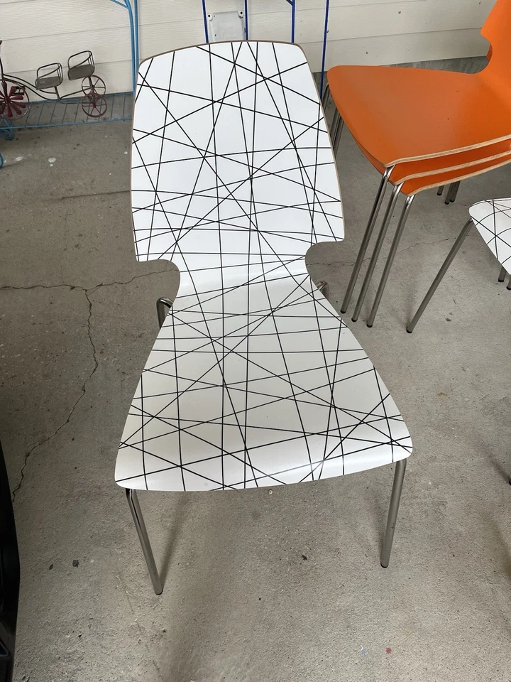 Ikea Vilmar Chair Vintage Early 2000’s Orange Excellent Condition Wood - Image 3 of 4