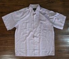Vintage Towncraft Button Up Short Sleeve Shirt Mens Large Red