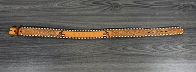 VTG 70s Tony Lama Tooled Barrel Racer Personalized  Vicky  Belt Sz 28 #88689
