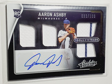 Aaron Ashby  2022 Absolute Tools Of The Trade RC Autograph Quad Jersey Auto /199