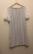 NWOT Eliza J lacy sheath dress, size 12, short bell sleeves, knee length