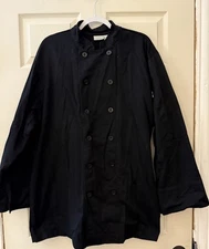 Chef Uniforms On The Line Black Button-Up Long Sleeve Adult Size XL