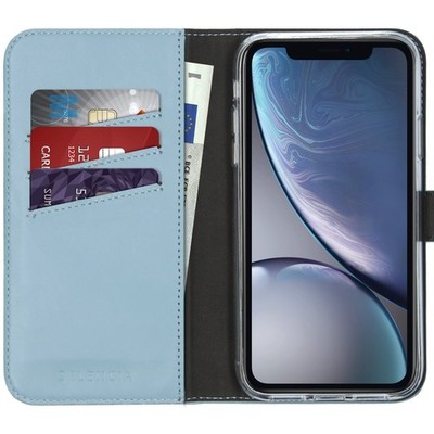 Selencia Echtleder Klapphülle Apple iPhone Xr - Air Blue