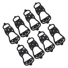 8.3" Eisklampen 4 Paare Schnee Traktion Stollen Rutschfest 8-Nieten Schwarz