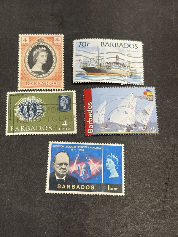 .39₵ Sale British Barbados Modern Stamps Lot MH Used