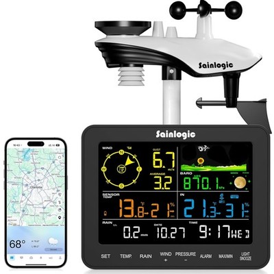 Wetterstation WLAN Wettervorhersage Regenmesser Datenlogger Temperatur Wind