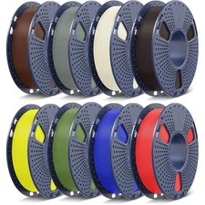 3D Printer Filament Pack PLA+ 2kg Assorted Colors for Multi-Nozzle Use