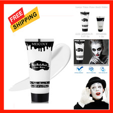 White Cream Face Body Paint 2.37Oz Large Tube Water Based Full Body Makeup for