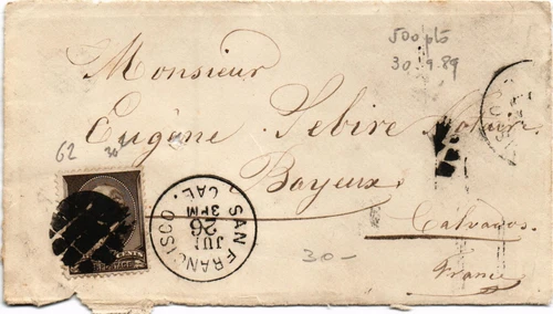 US 18?? frontal from San Francisco (California) to Bayeux (France) (6844)