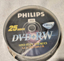 Pack broche DVD+R réinscriptible Philips de 25, 120 minutes, données 4,76 Go, neuf scellé