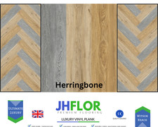 Luxury Vinyl Tiles LVT Herringbone Flooring Kitchen Office Bathroom 2/0.3mm