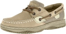 Sperry Bluefish Youth Boat Shoe - Classic Leather Deck Shoe, Oat