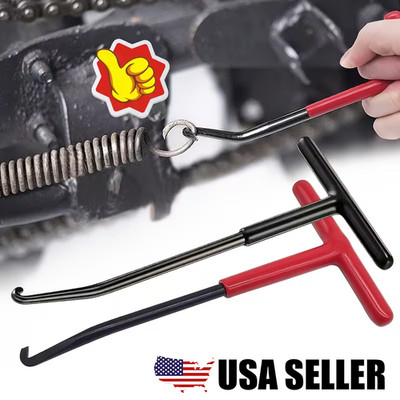 T-Shaped Exhaust Spring Puller with Rubber Grip Essential Tool for Motorcycles