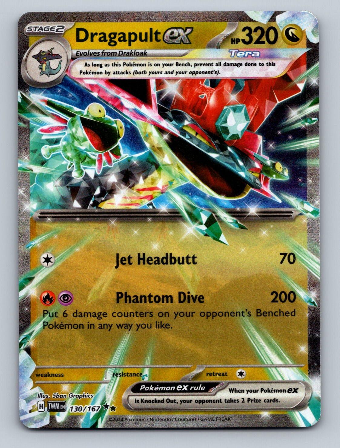 Dragapult ex 130/167 Double Rare Twilight Masquerade Pokemon TCG Card NM