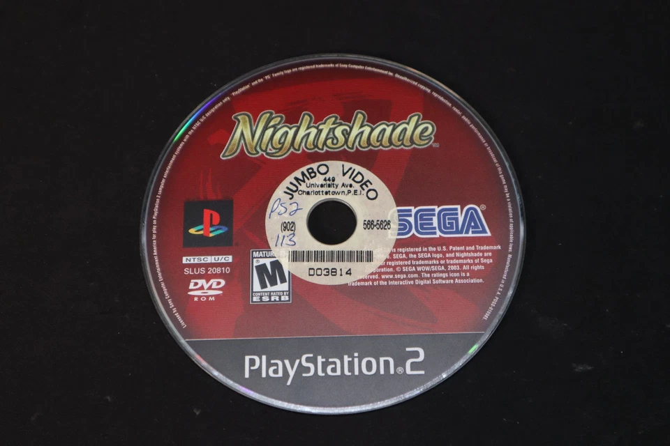Nightshade Sony PlayStation 2 PS2 2004 Complete CIB Tested - Image 2 of 4