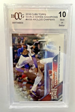 2016 CUBS WORLD SERIES CHAMPIONS SEQUENTIAL SET 15 CARDS + 1 GRADED CHAPMAN