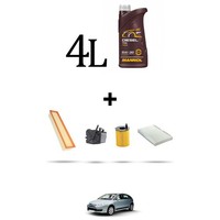 Hoffcar Servicekit 4 Filter Und 4L ÖL FüR Citroen C4 1.6 Hdi 66Kw Von 2004 Bis