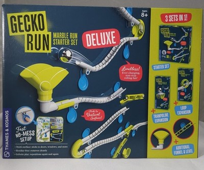 Gecko Run Marble Run Starter Set Deluxe 3 Sets In 1 - Thames & Kosmos 8+ NIB