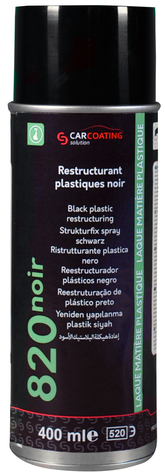 Restructurant plastiques noir C-820 rénovateur anti-UV longue durée