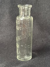 61083 Old Vintage Antique Glass Bottle Chemist Harlene Hair Lotion SAMPLE