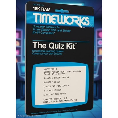 1982 Quiz Kid Timeworks Timex Sinclair 1000 ZX81 NOS Sealed Dealer Stock