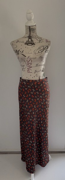 Glassons Y2K Multicolored Butterfly Print Stretchy Elastic Waist Maxi Skirt S10
