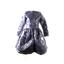 NWT Luxton Quilted Down Peacoat Zip Long Sleeve Dress Coat Sz S NWT 898