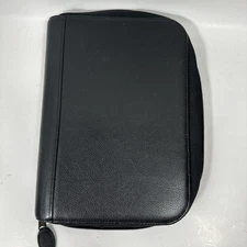 Daytimer Organizer Planner 7 Ring Genuine Leather Zipper Closure 8x5.5” Classic 