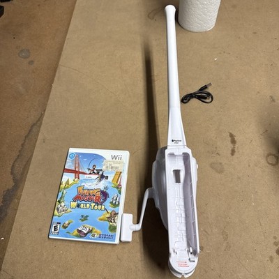 Nintendo Wii Psyclone Bass Pro Fishing Rod  Controller Attachment with game 