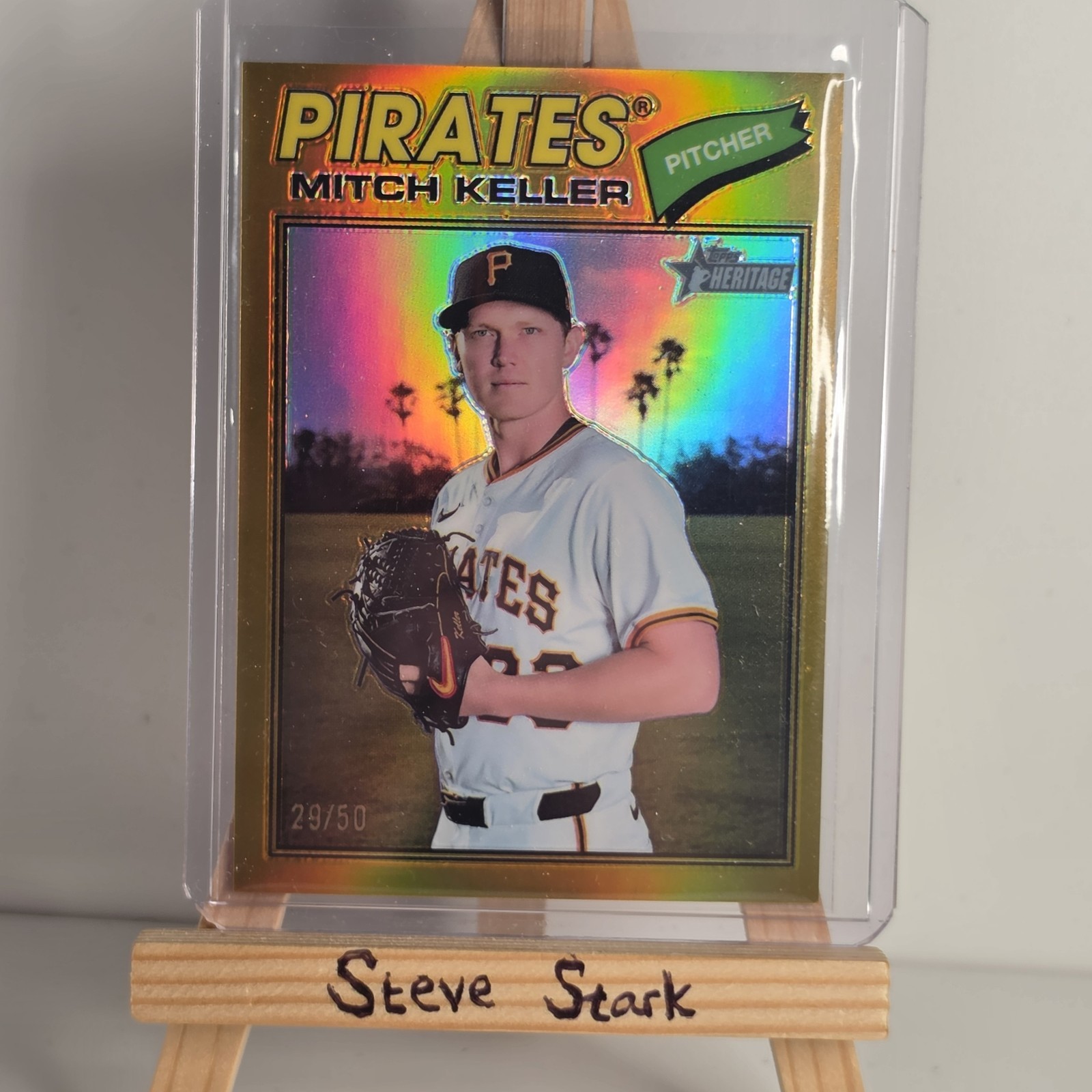 2026 Topps Heritage Mitch Keller Gold Chrome Refractor 29/50