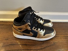 Nike Air Jordan 1 Mid SE Metallic Gold DR6967-071 Size 7Y