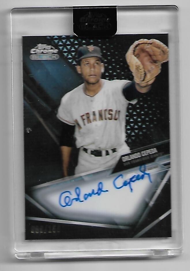 ORLANDO CEPEDA 2021 TOPPS CHROME BLACK AUTO #88/150 | eBay