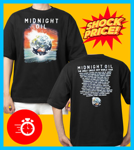 T-shirt Unisexe Midnight Oil - Album Resist - Toutes Tailles Disponibles - Marque Gildan - Coton Noir - Neuf Avec étiquettes