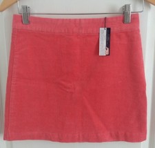 Vineyard Vines Girl's Corduroy Flat Front Skirt Size 12 Salmon Color NWT