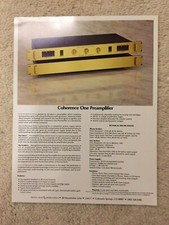 Jeff Rowland Prospekt Vorstufe Coherence one XXX  sehr selten  XXX