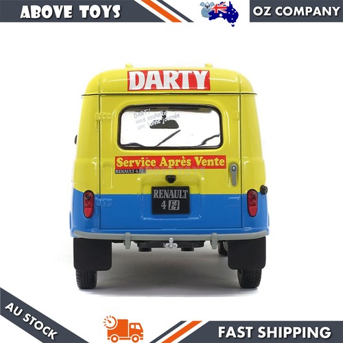 Solido 1:18 Scale 1988 Darty Renault R4F4 Yellow & Blue Model Off-Road Vehicle - Picture 6 of 6