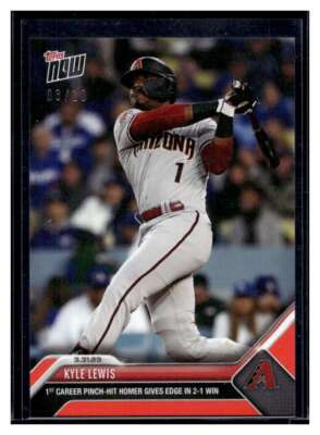 2023 Topps Now #15 Kyle Lewis Red Parallel Card #d 3/10