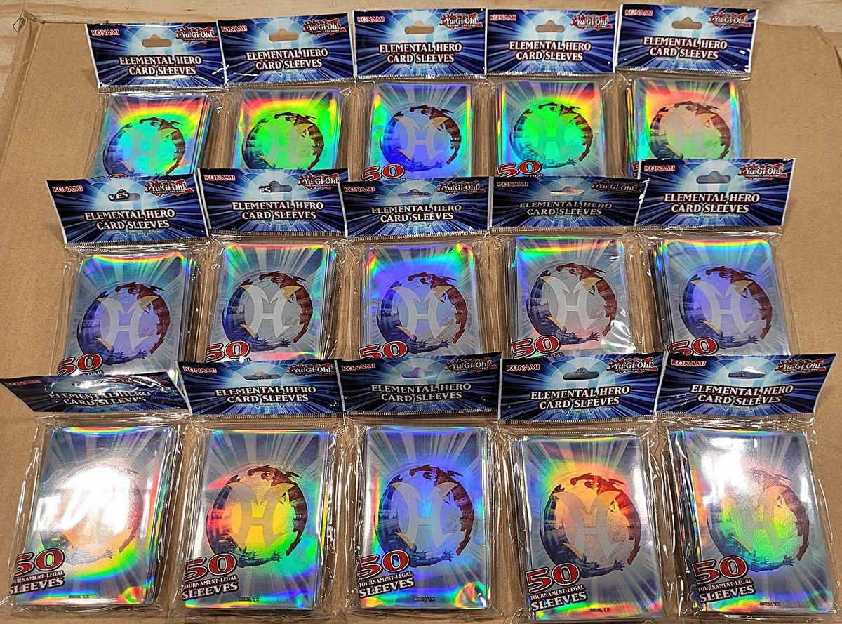 elemental hero card sleeves 750 Sleeves Konami YUGIOH - Elemental Hero Card Deck Protectors Yu-Gi-Oh!