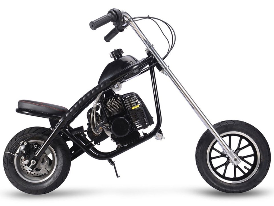 MotoTec Mini Chopper Gas Powered 49cc 2-Stroke Kid-Friendly Bike ...