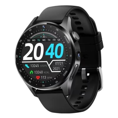 Amoled Screen 4G Smart Watch 4GB+64GB Dual Camera GPS Positioning Health Monitor