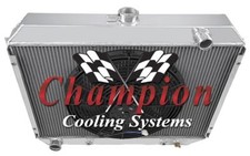 4 Row Al Champion Radiator 16 Fan For 1970 - 1974 Challenger Big Block V8 Eng