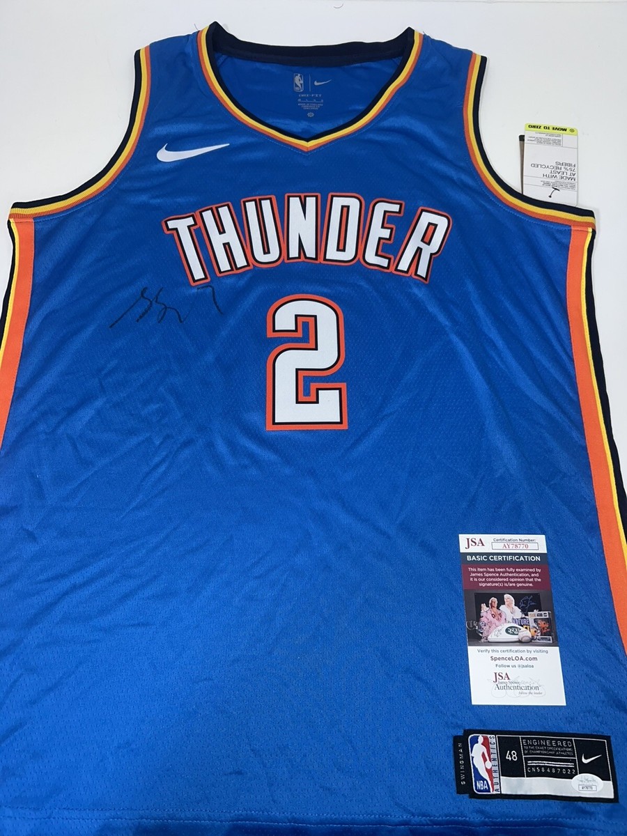 Shai Gilgeous-Alexander autographed OKC Thunder double signed