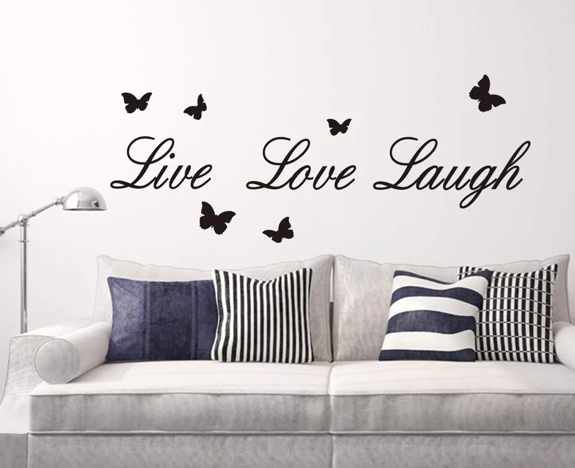 Live Laugh Love Family Home Quote Wall Stickers Art Room Removable Decals  DIY