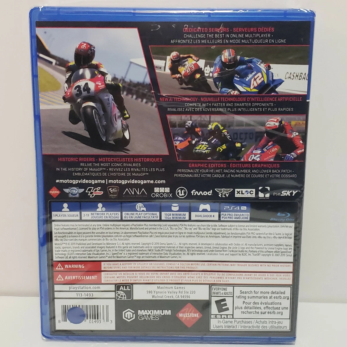 MotoGP 19 for Sony PlayStation 4 PS4 Maximum Games 2019 New Factory Sealed