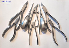 8 laboratori odontotecnici, pinze per venature + sollevatore radici + pinza piatta appuntita + pinza per corona telescopica