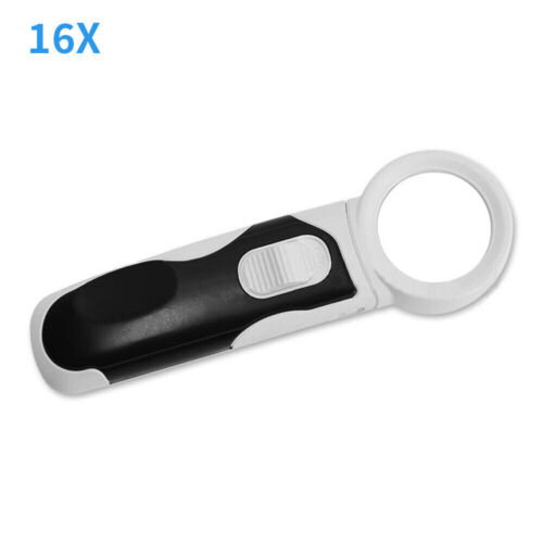 Hand-Held 2.5X/5X/16X Magnifying Glass Zoomer Magnifier Loupe 2LED Lamp Fashion - Picture 8 of 11