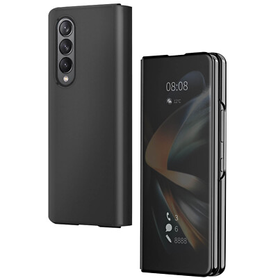 Clear View Case for Samsung Galaxy Z Fold 4 with Mirror Cover Video Stand Black